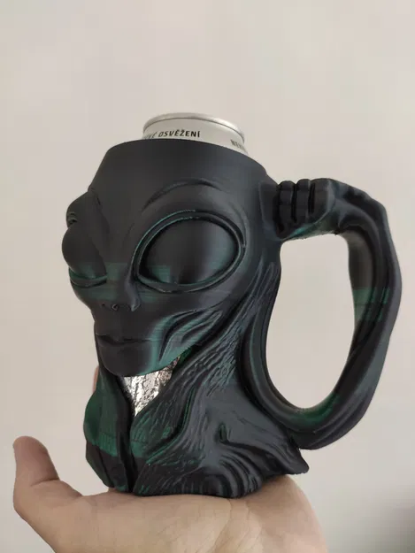 Cái Giữ Lon / Cốc Bia Hình Người Ngoài Hành Tinh Xám - Image 8