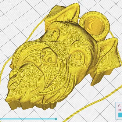 Móc khóa hình chó Schnauzer