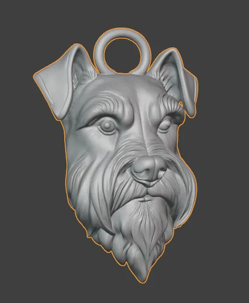 Móc khóa hình chó Schnauzer - Image 3