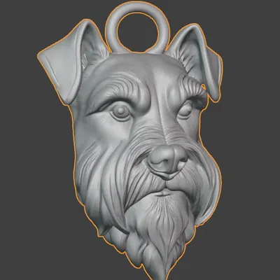 Móc khóa hình chó Schnauzer