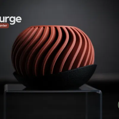 Chậu cây "surge · planter" hiện đại tối giản