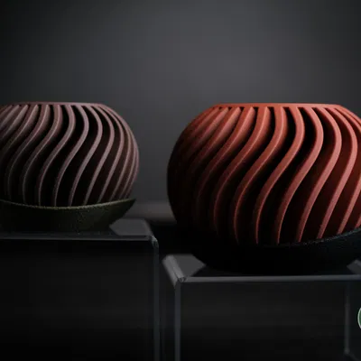 Chậu cây "surge · planter" hiện đại tối giản