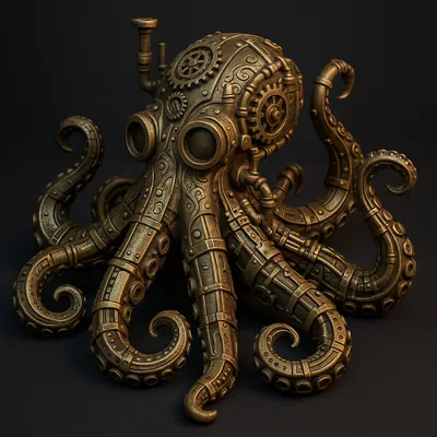 Tác phẩm điêu khắc Bạch tuộc Cơ khí