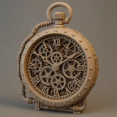 Mặt Dây Chuyền Đồng Hồ Bỏ Túi Phong Cách Steampunk