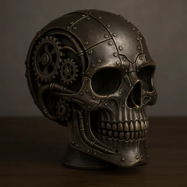 Hộp sọ Cơ khí Phong cách Steampunk - Image 1