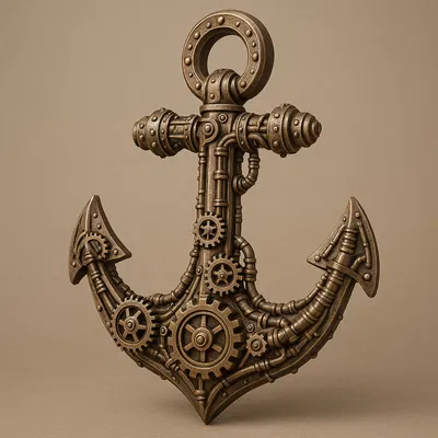 Tượng Mỏ neo Steampunk