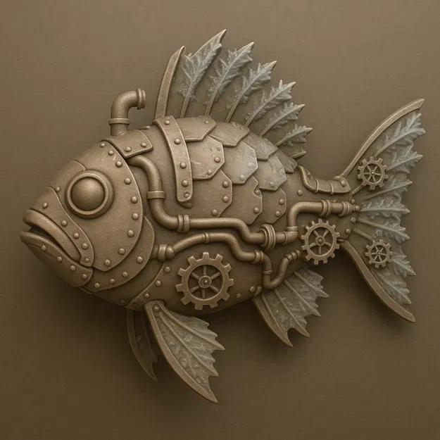 Cá Cơ Khí Phong Cách Steampunk - Image 1