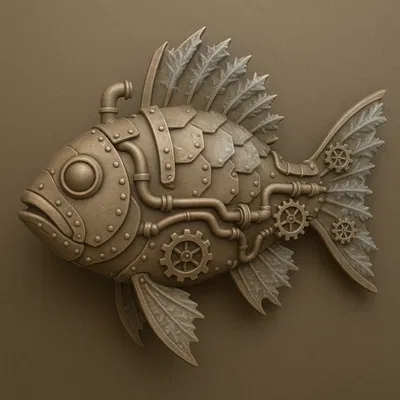 Cá Cơ Khí Phong Cách Steampunk