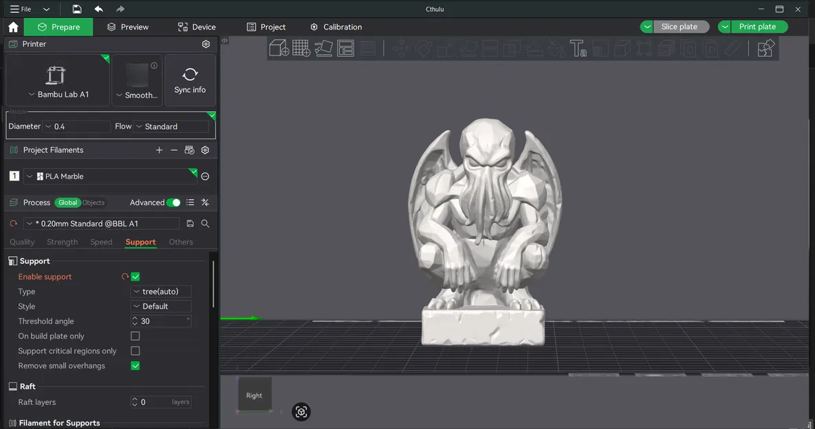 Tượng Cthulhu – Cổ vật Đá Cẩm thạch - Image 3