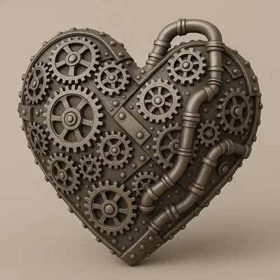 Trái Tim Cơ Khí Phong Cách Steampunk Độc Đáo