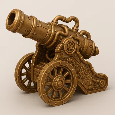 Mô Hình Trang Trí Pháo Steampunk