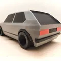 Volkswagen GTI Mk1 Phong Cách Low Poly - Thumbnail 4