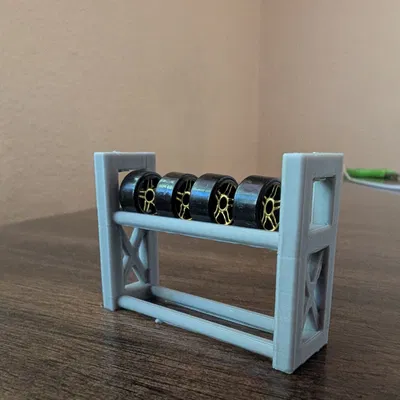 Kệ Lốp Tỉ Lệ 1:64 (Dùng Được Cho Hot Wheels)