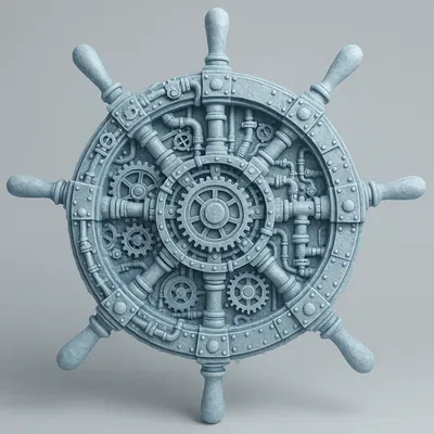 Bánh Lái Tàu Thủy Phong Cách Steampunk