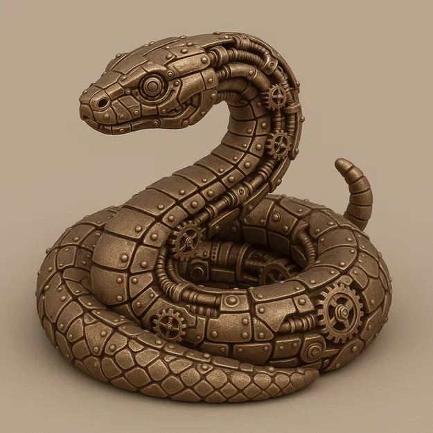Rắn Cơ Khí Phong Cách Steampunk - Image 1