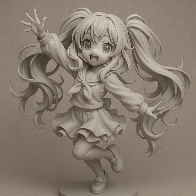 Anime Cô Gái Tóc Bay - Image 1