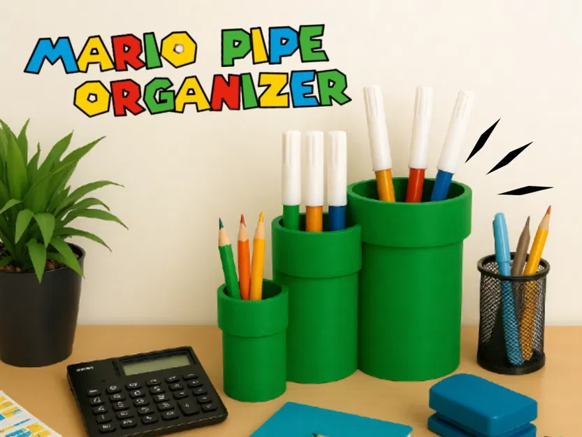 Kệ Đựng Bút Ống Nước Mario (Mario Pipe Organizer) - Image 1