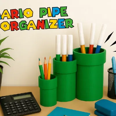 Kệ Đựng Bút Ống Nước Mario (Mario Pipe Organizer)
