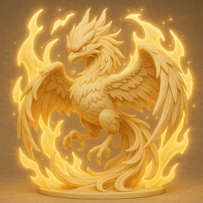 Tạc tượng Phượng Hoàng Phong Cách Anime