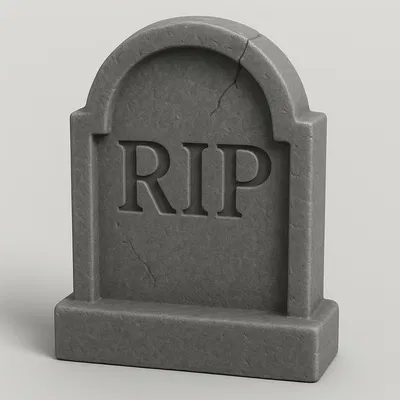 Mộ Đá Halloween Lòng Chảo Chữ 'RIP' Nứt Nhẹ