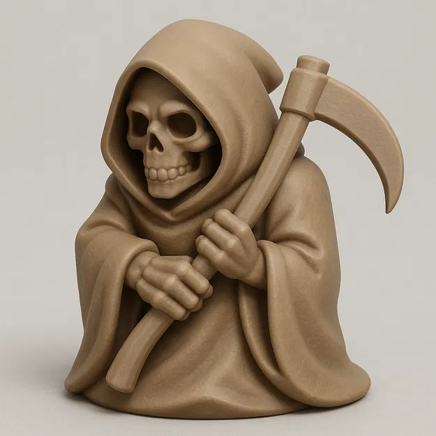 Thần Chết Cách Điệu (Mặc Áo Choàng, Cầm Lưỡi Hái Ngắn) - Image 1