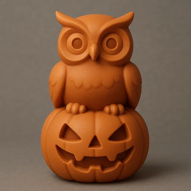 Cú Lừa Halloween Ngồi Trên Quả Bí Ngô Đã Được Khắc - Image 1