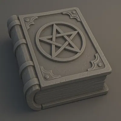 Cuốn Sách Phép Thuật Halloween Kín Mít Với Biểu Tượng Ngũ Giác Đề Nổi Bật