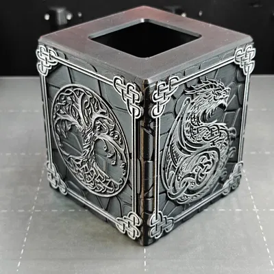 Hộp Đựng Khăn Giấy Phong Cách Rồng và Nghệ Thuật Celtic