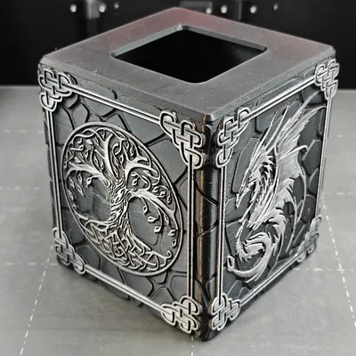 Hộp Đựng Khăn Giấy Phong Cách Rồng và Nghệ Thuật Celtic