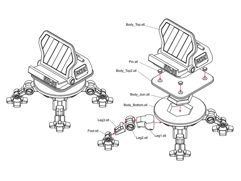 Chân đế Mecha cho điện thoại/máy tính bảng - Image 3