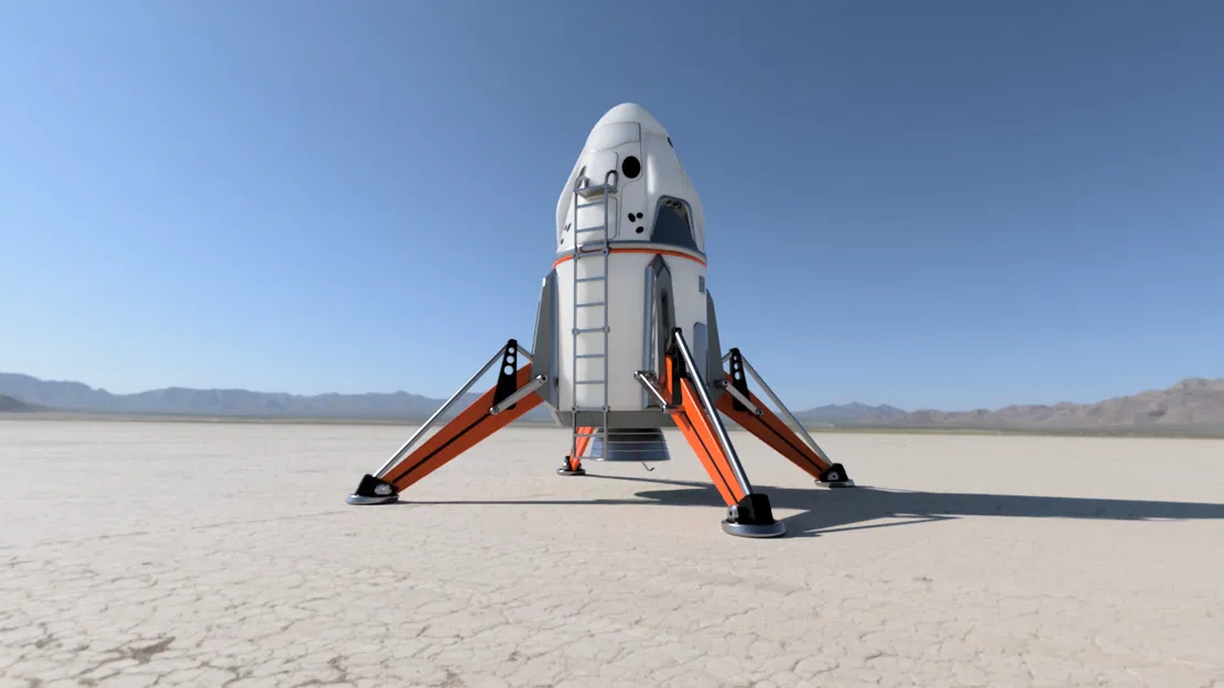 Mô hình Tên lửa SpaceX Dragon Lander - Image 1