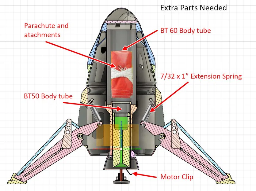 Mô hình Tên lửa SpaceX Dragon Lander - Image 5