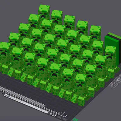 Mô Hình Creeper Minecraft - Đầu Xoay, Không Cần Hỗ Trợ