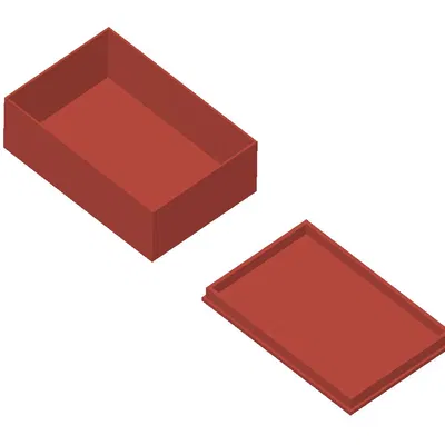 Hộp nhỏ nhẹ có nắp (ví dụ: để đựng quà)