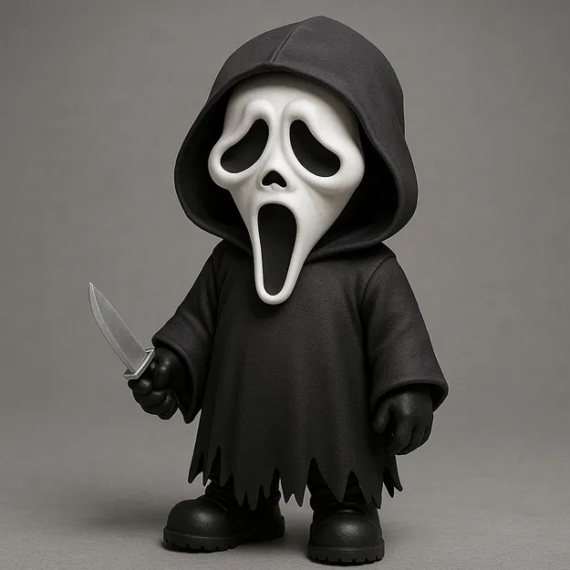Ghostface Chibi – Biểu Tượng Kinh Dị Dễ Thương Cho In 3D - Image 1
