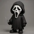 Ghostface Chibi – Biểu Tượng Kinh Dị Dễ Thương Cho In 3D - Thumbnail 1