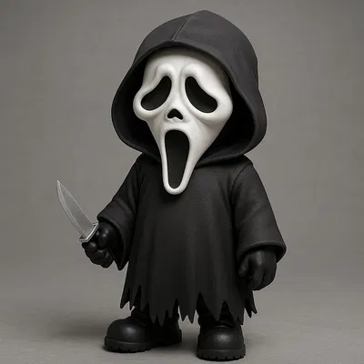 Ghostface Chibi – Biểu Tượng Kinh Dị Dễ Thương Cho In 3D