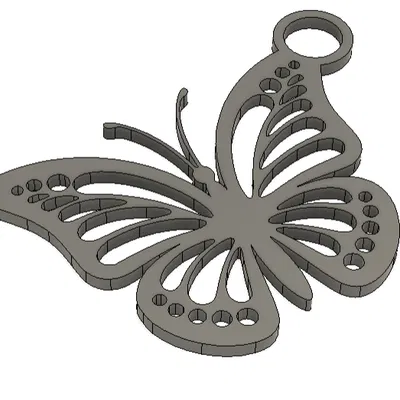 Móc khóa hình Bướm - Đơn giản