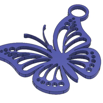 Móc khóa hình Bướm - Đơn giản