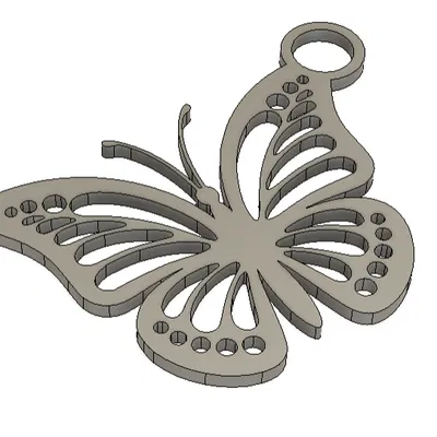 Móc khóa hình Bướm - Đơn giản