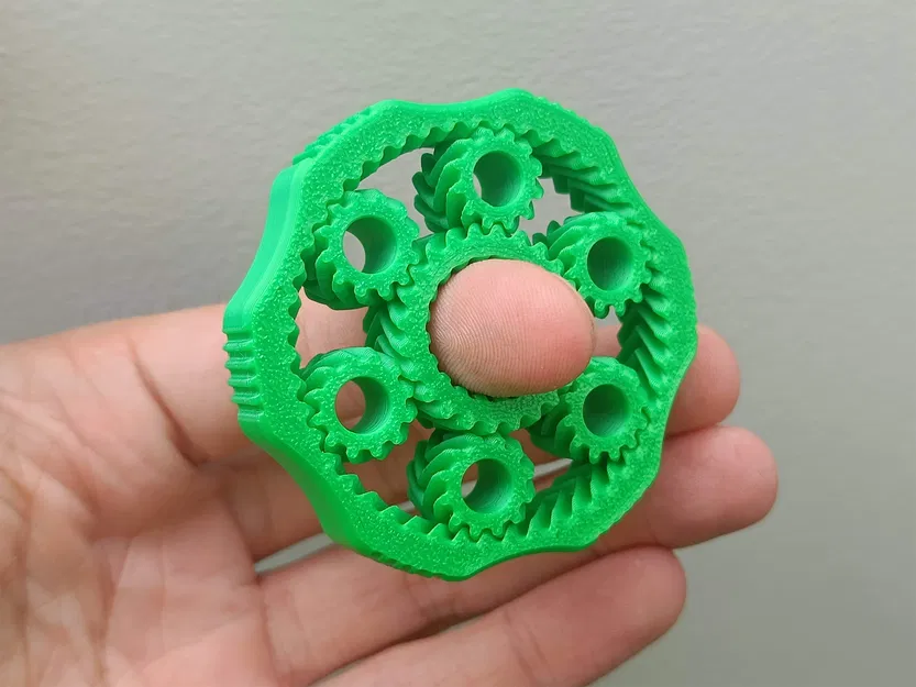 Spinner Fidget Bánh Răng Hành Tinh (Bánh Răng Xoắn Kép) - Image 3