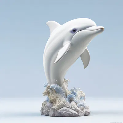 Tượng Cá Heo Trắng