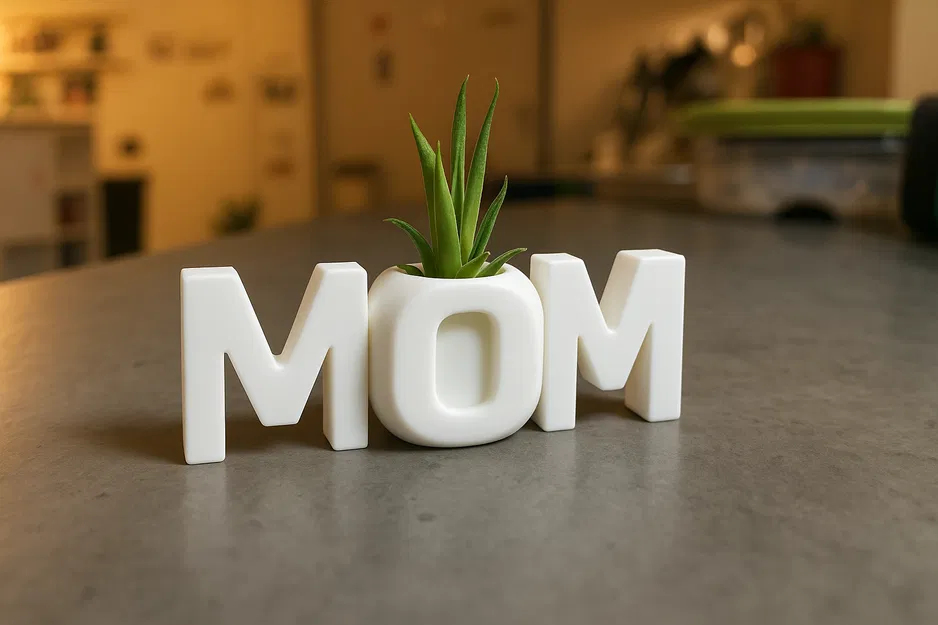 Chậu Cây Chữ MOM - Quà Tặng 8/3 Ý Nghĩa - Image 1