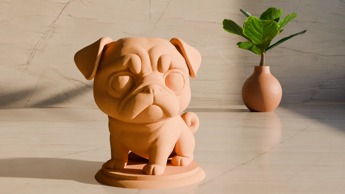 Mô hình Chó Pug Dễ Thương - Image 1