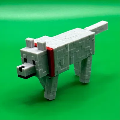 Clicker Chó/Sói Minecraft Cử Động Đầu, Chân, Đuôi