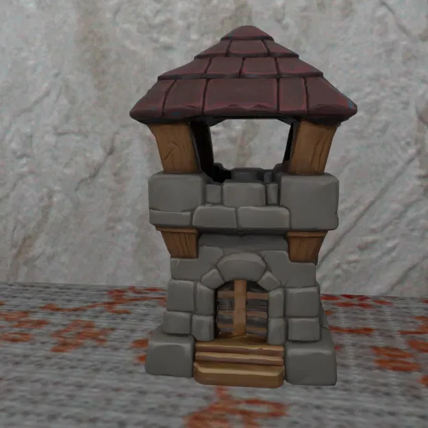 Tháp Canh Lùn In FDM Không Cần Support Cho Game Wargame - Image 1