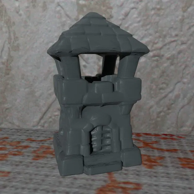 Tháp Canh Lùn In FDM Không Cần Support Cho Game Wargame - Image 2