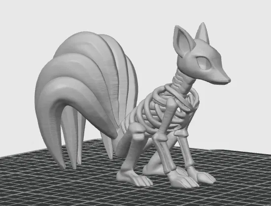 Mô hình bộ xương Vulpix/Ninetales/Kurama (Pokemon) - Image 2