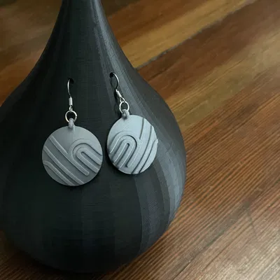 Bông Tai Đĩa Vòng & Đường Line