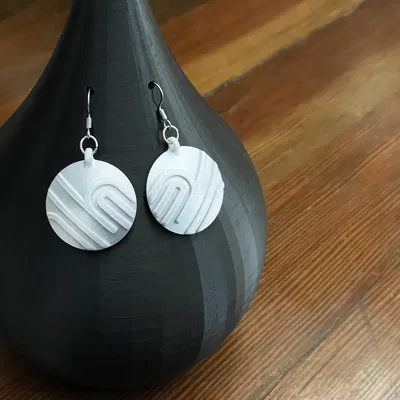 Bông Tai Đĩa Vòng & Đường Line